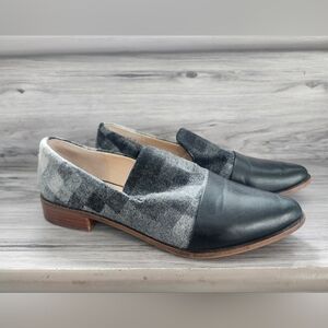 Kelsi Dagger Brooklyn wool and leather slip-on loafers size 9